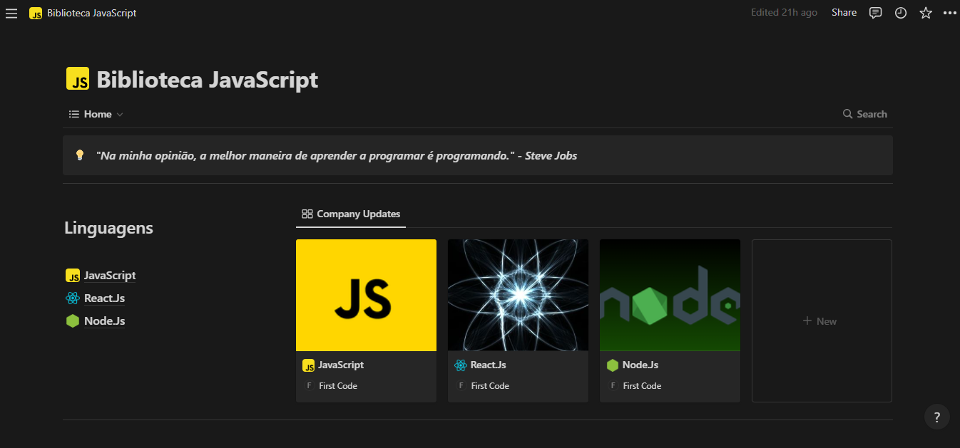 Biblioteca JavaScript – Uma biblioteca de códigos 100% focada em JavaScript